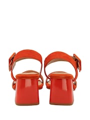 Lotus Orange Suede Heeled Sandals - Image 3 of 4