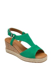 Lotus Green Wedge Espadrille Sandals - Image 1 of 4