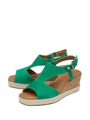 Lotus Green Wedge Espadrille Sandals - Image 2 of 4