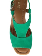 Lotus Green Wedge Espadrille Sandals - Image 4 of 4