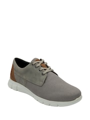 Lotus Grey Leather Lace-Up Casual Shoes - Image 1 of 4