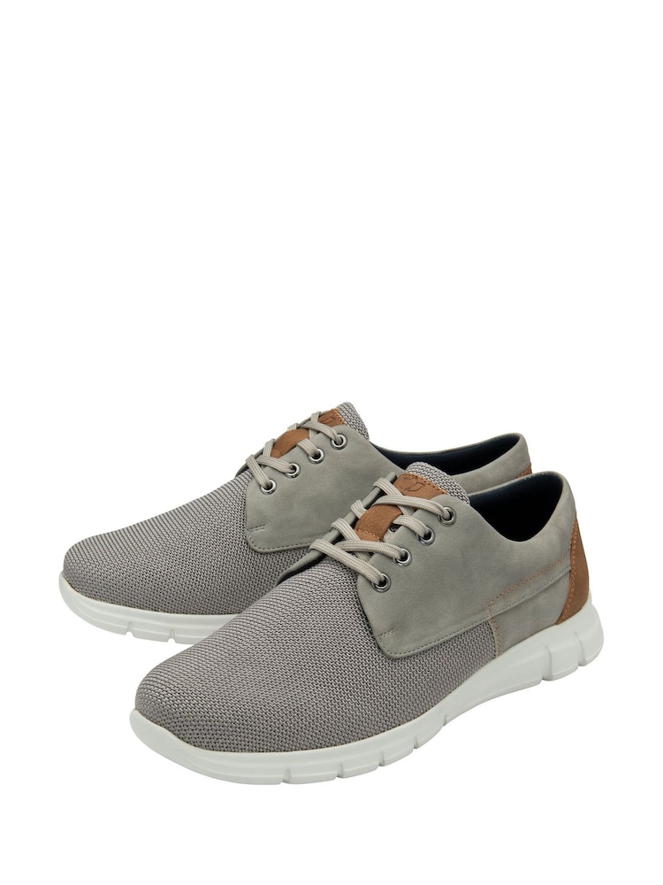 Lotus Grey Leather Lace-Up Casual Shoes - Image 2 of 4