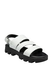 Blanco - Lotus Flatform Slingback Sandals - Imagen 1 de 4