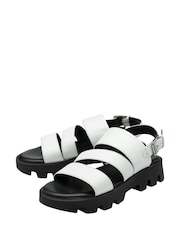 Blanco - Lotus Flatform Slingback Sandals - Imagen 2 de 4