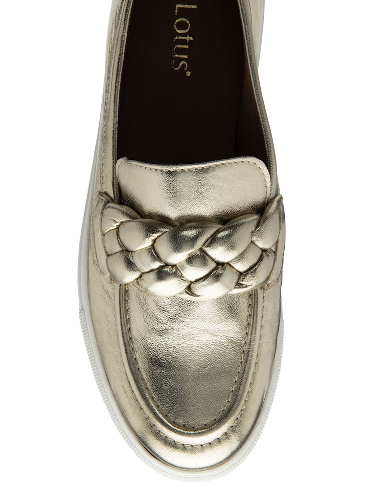 Lotus Gold Leather Casual Shoes - Image 4 of 4