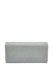 Lotus Silver Clutch Bag with Chain - Image 2 of 4