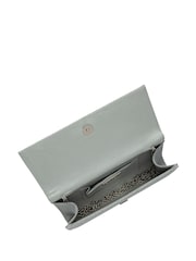 Lotus Silver Clutch Bag with Chain - Image 4 of 4