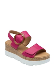 Lotus Pink Flatform Sandals - Image 1 of 4