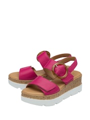 Lotus Pink Flatform Sandals - Image 2 of 4