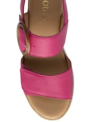 Lotus Pink Flatform Sandals - Image 4 of 4