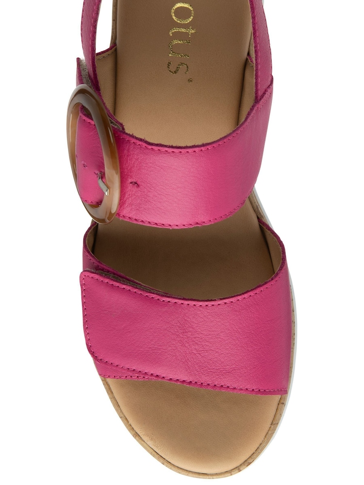 Lotus Pink Flatform Sandals - Image 4 of 4