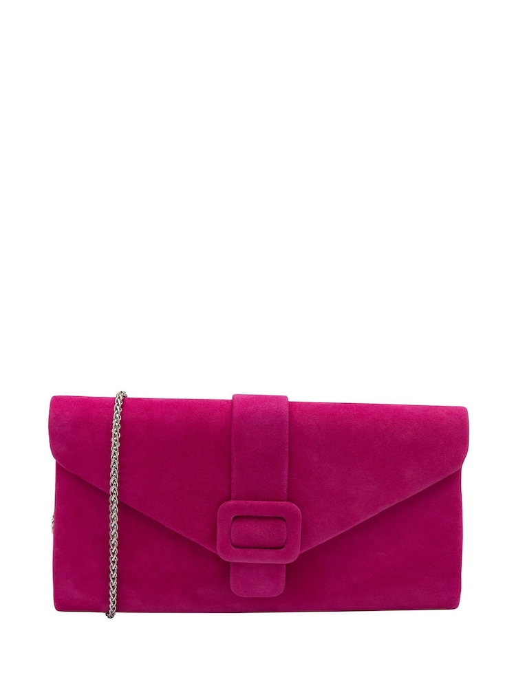 Pink - Lotus Clutch-Tasche mit Kette - Bild 1 von 4