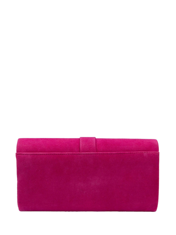 Pink - Lotus Clutch-Tasche mit Kette - Bild 2 von 4