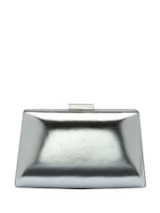 Silber - Lotus Clutch-Tasche mit Kette - Bild 2 von 4