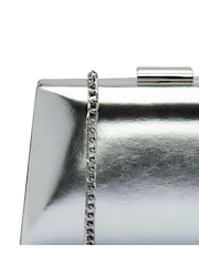 Silber - Lotus Clutch-Tasche mit Kette - Bild 4 von 4