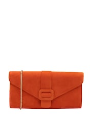 Orange - Lotus Clutch-Tasche mit Kette - Bild 1 von 4