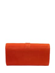 Orange - Lotus Clutch-Tasche mit Kette - Bild 2 von 4