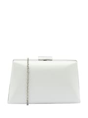 Weiß - Lotus Clutch-Tasche mit Kette - Bild 1 von 4