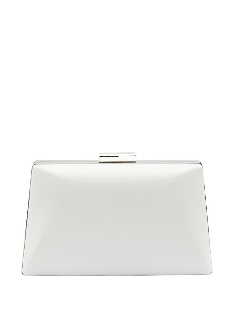 Weiß - Lotus Clutch-Tasche mit Kette - Bild 2 von 4