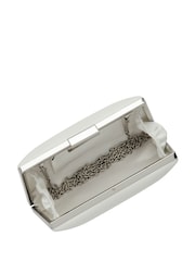 Weiß - Lotus Clutch-Tasche mit Kette - Bild 3 von 4