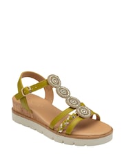 Lotus Green Open Toe Sandals - Image 1 of 4