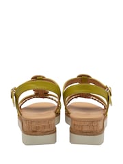 Lotus Green Open Toe Sandals - Image 3 of 4
