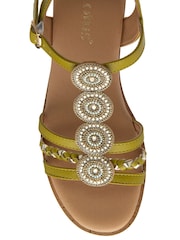 Lotus Green Open Toe Sandals - Image 4 of 4