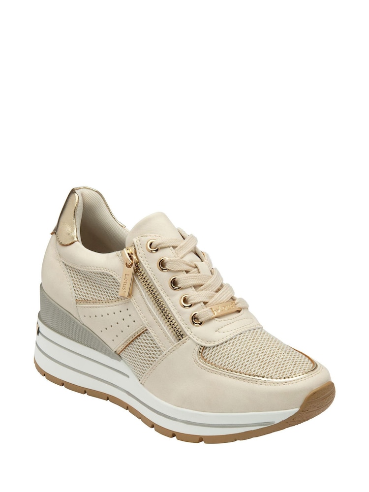 Natural - Lotus Zip-Up Fashion Trainers - Imagen 1 de 4