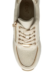 Natural - Lotus Zip-Up Fashion Trainers - Imagen 4 de 4