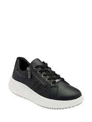Negro - Lotus Zip-Up Fashion Trainers - Imagen 1 de 4