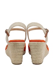 Oranžna - Lotus Espadrile čevlji s polno peto čevlji - Slika 3 iz 4