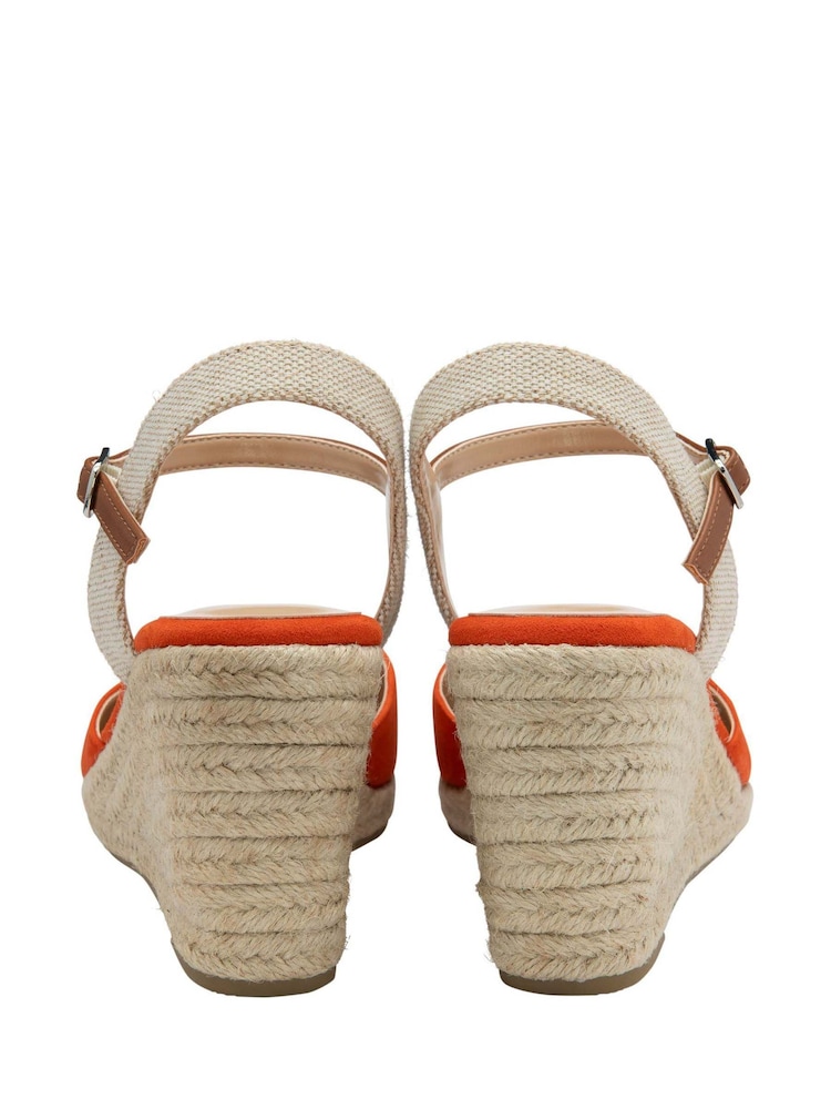Lotus Orange Espadrille Wedges Shoes - Image 3 of 4
