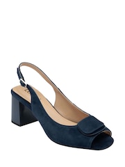 Lotus Blue Peep Toe Court Shoes - Image 1 of 4