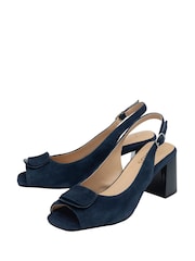 Lotus Blue Peep Toe Court Shoes - Image 2 of 4