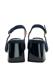 Lotus Blue Peep Toe Court Shoes - Image 3 of 4