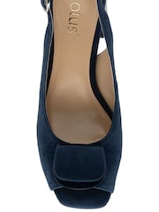Lotus Blue Peep Toe Court Shoes - Image 4 of 4