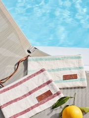 Seaspray Jumbie Stripe Beach White Bag And Purse Set - Image 2 of 3