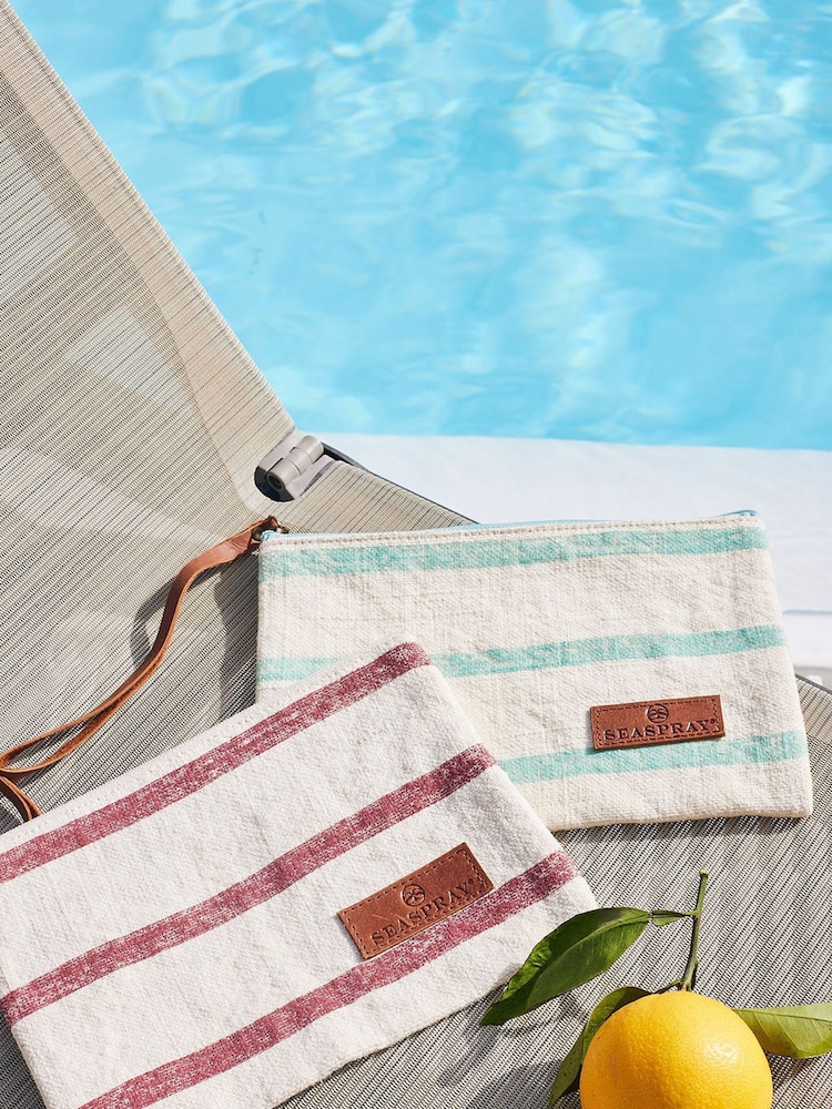 Seaspray Jumbie Stripe Beach White Bag And Purse Set - Image 2 of 3