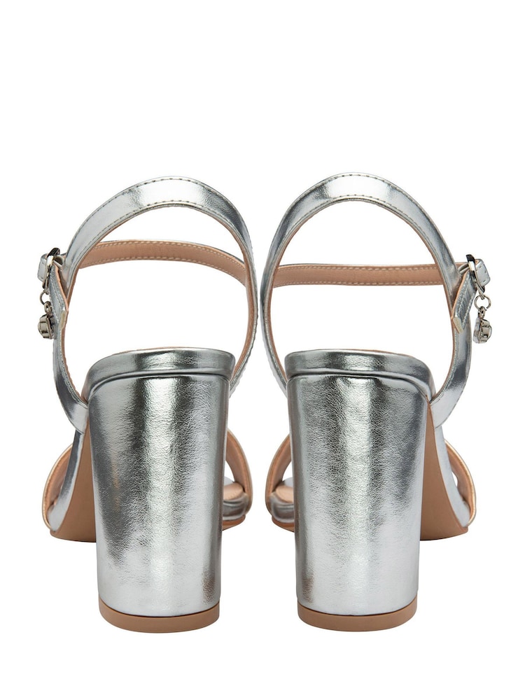 Lotus Silver Open Toe Heeled Sandals - Image 3 of 4