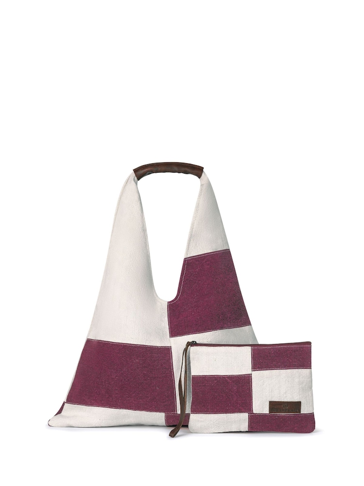 Seaspray Blue Calala Patchwork Beach Bag And Purse Set - Image 1 of 1