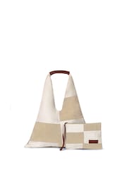 Seaspray Blue Calala Patchwork Beach Bag And Purse Set - Image 1 of 2