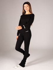 Pineapple Black Off Shoulder Long Sleeve Top - Image 3 of 7