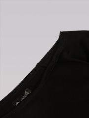 Pineapple Black Off Shoulder Long Sleeve Top - Image 6 of 7