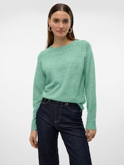 VERO MODA Green Round Neck Knitted Jumper - Image 1 of 6