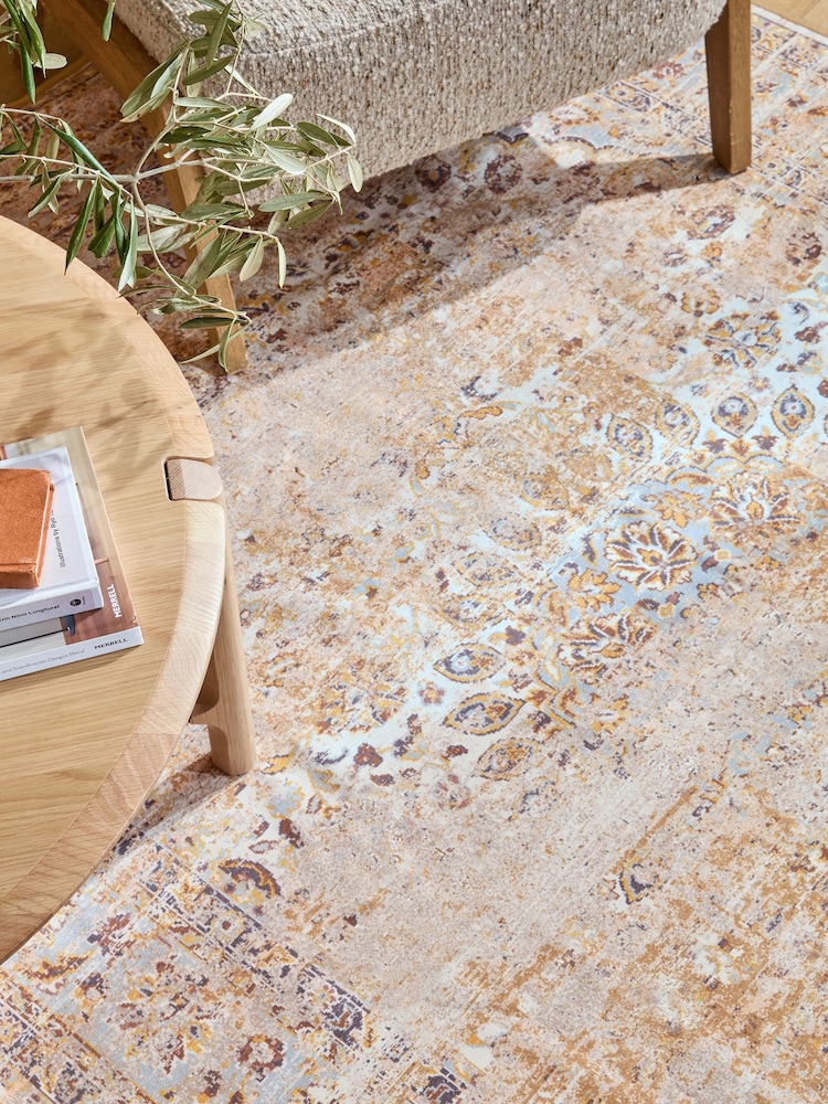 Honey Yellow Washable Emporium Oriental Rug - Image 2 of 5 Honey Yellow Washable Emporium Oriental Rug - Image 2 of 5