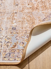 Honey Yellow Washable Emporium Oriental Rug - Image 4 of 5