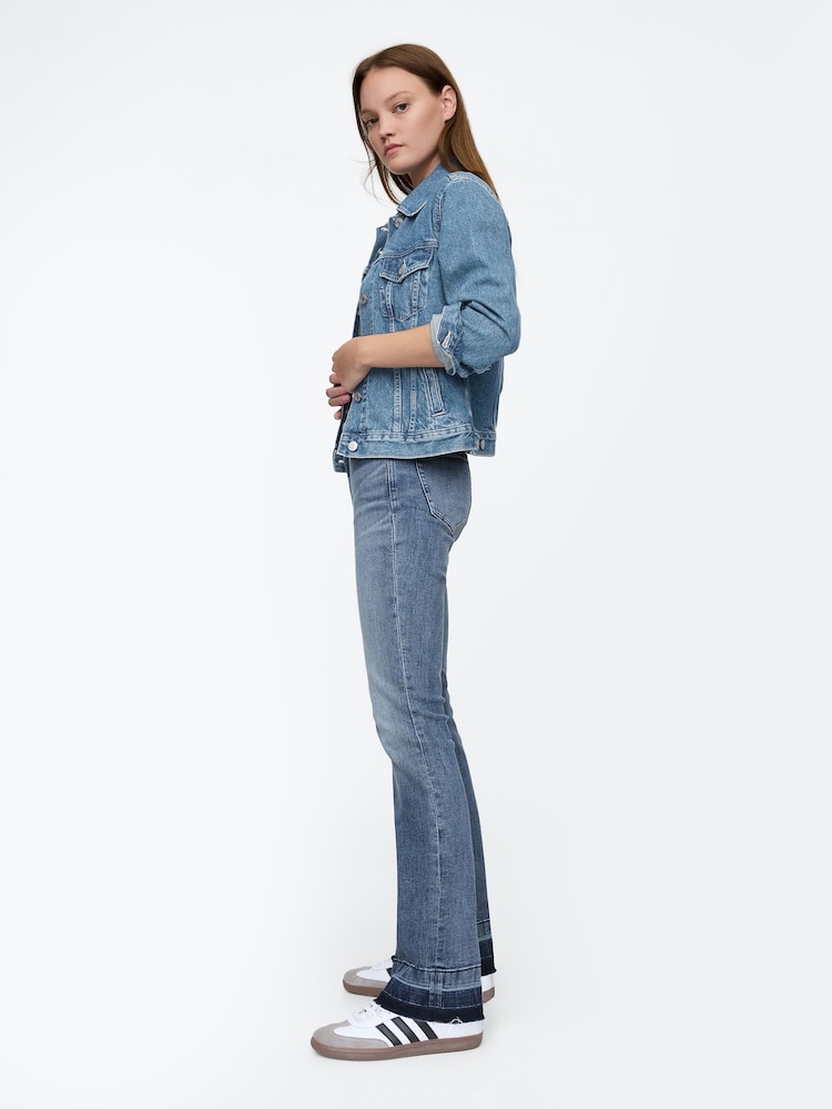 Gap Blue Mid Rise Stretch Flared Bootcut Jeans - Image 2 of 5