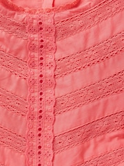 Gap Orange Cotton Lace Tiered Ruffle Dress (4-13yrs) - Image 4 of 4