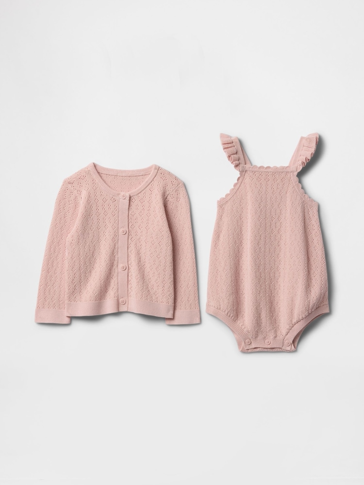 Gap Pink Cardigan Outfit Set (Newborn-24mths) - Image 1 of 3