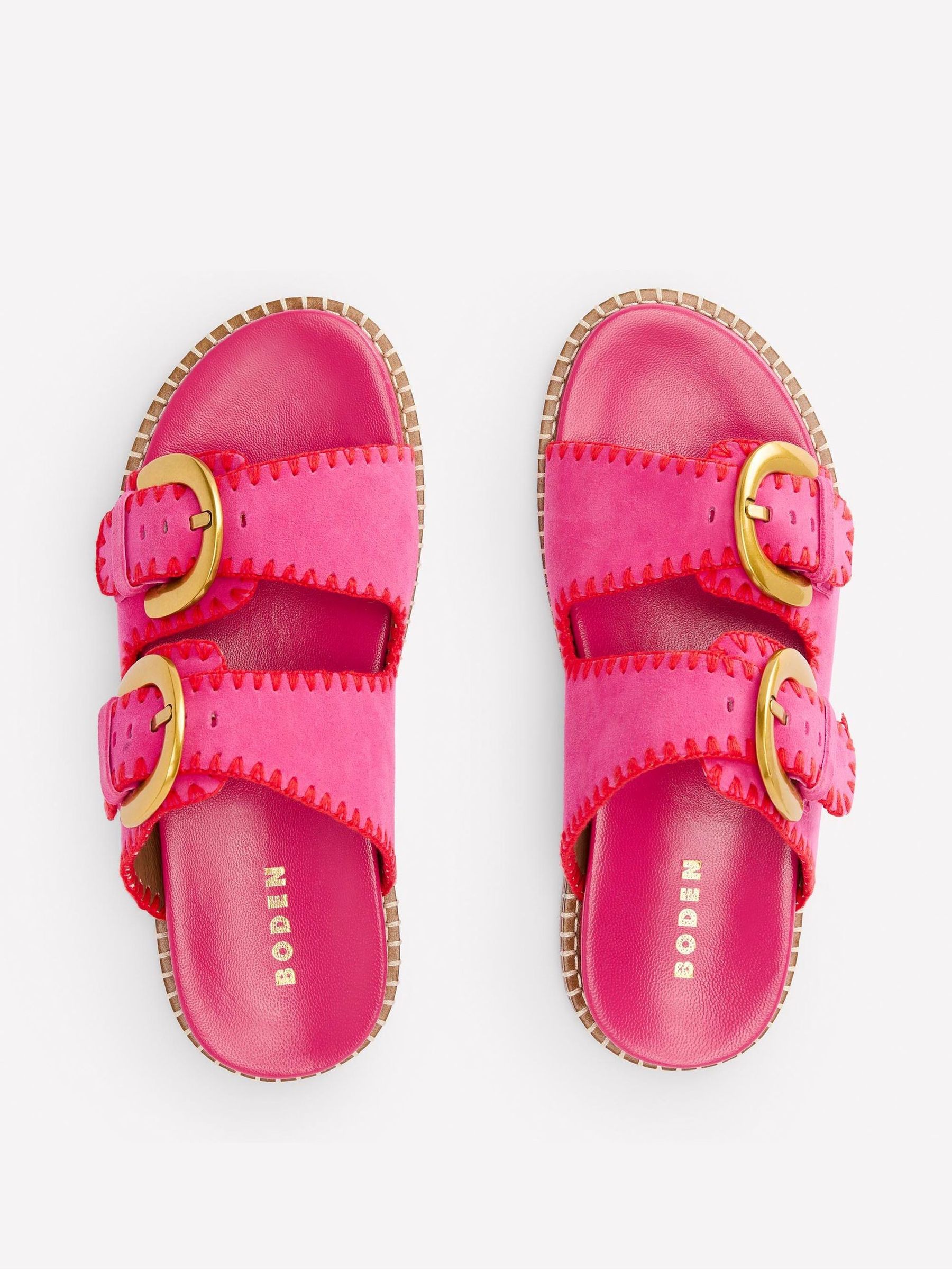 Buy Boden Pink Alberta Footbed Sandals from Next USA